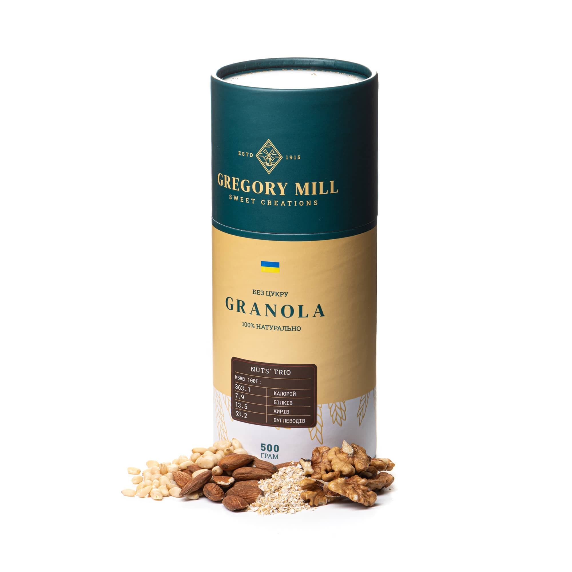 Гранола з трьома видами горіхів, 500 г thumbnail