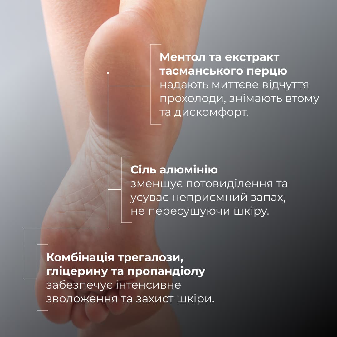 Комплекс від тріщин, сухості та неприємного запаху стоп thumbnail