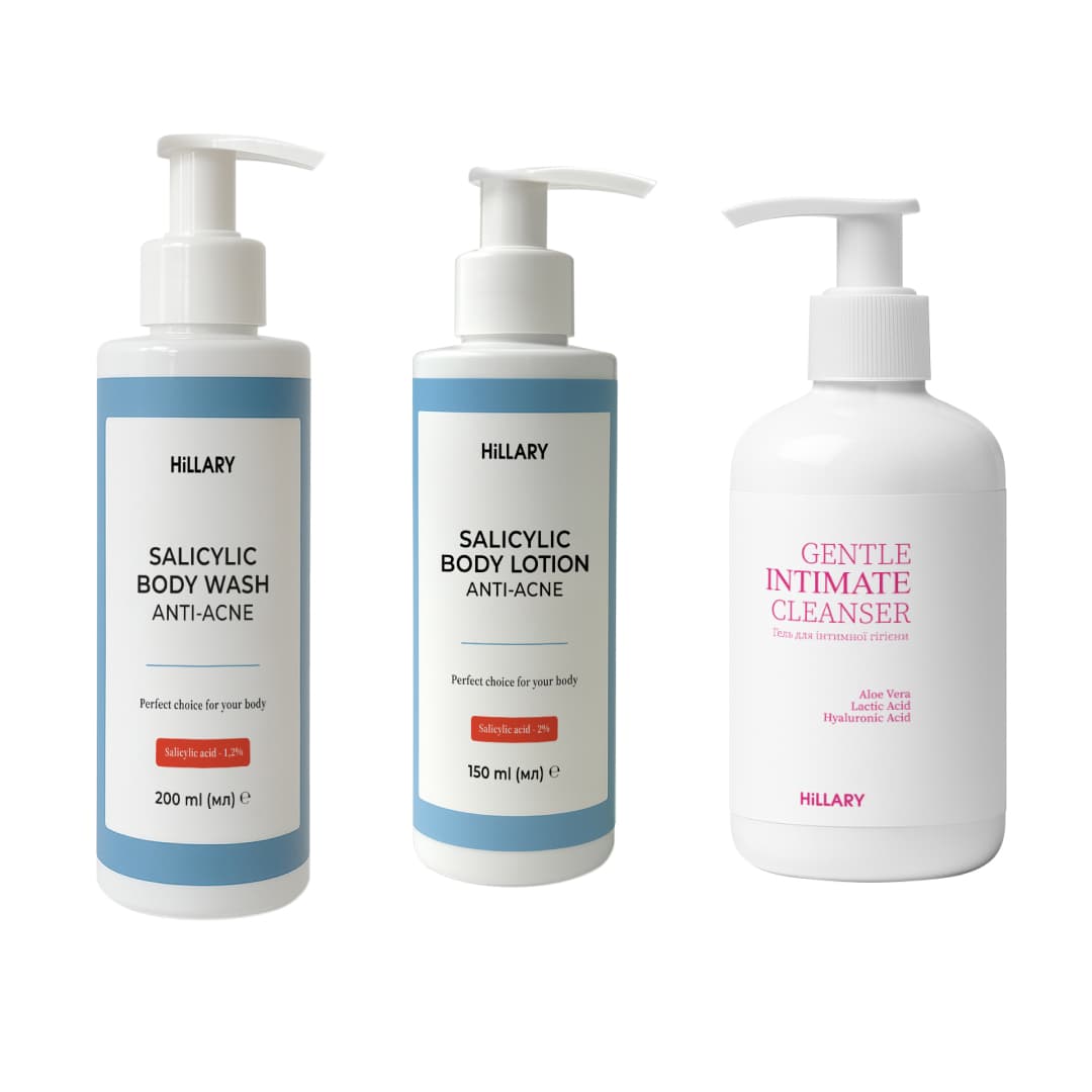 Набір для зниження висипань на тілі та делікатного очищення інтимної зони