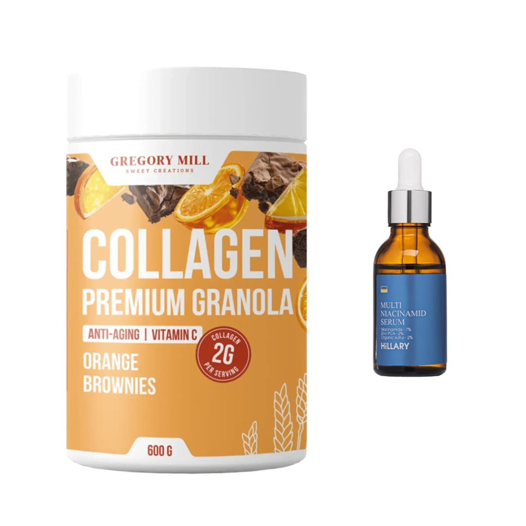 Набір для контролю висипань та сяйва шкіри з колагеновою гранолою