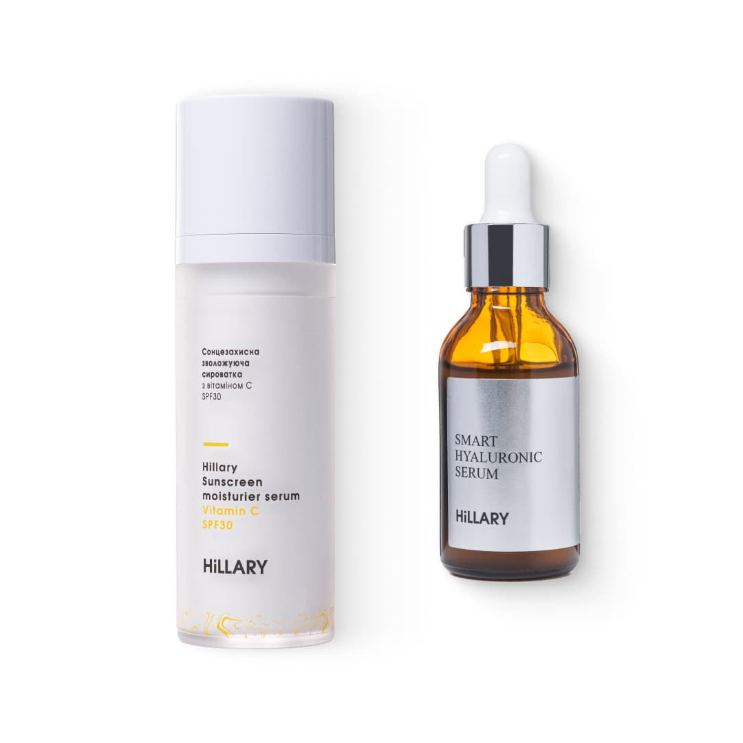 Сонцезахисна сироватка з вітаміном C SPF30 та гіалуронова сироватка Smart