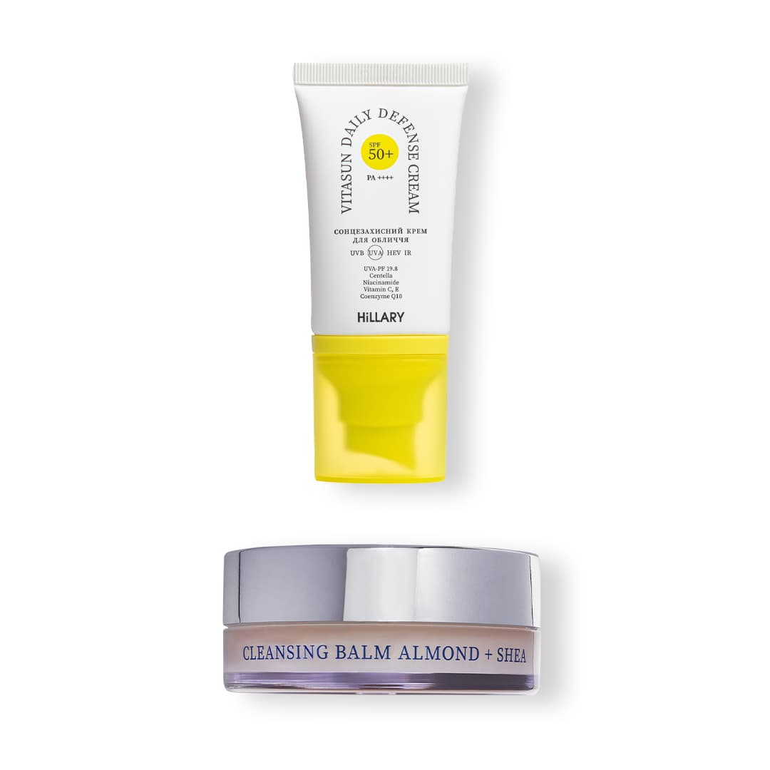 Набір для демакіяжу та захисту шкіри з кремом SPF 50+