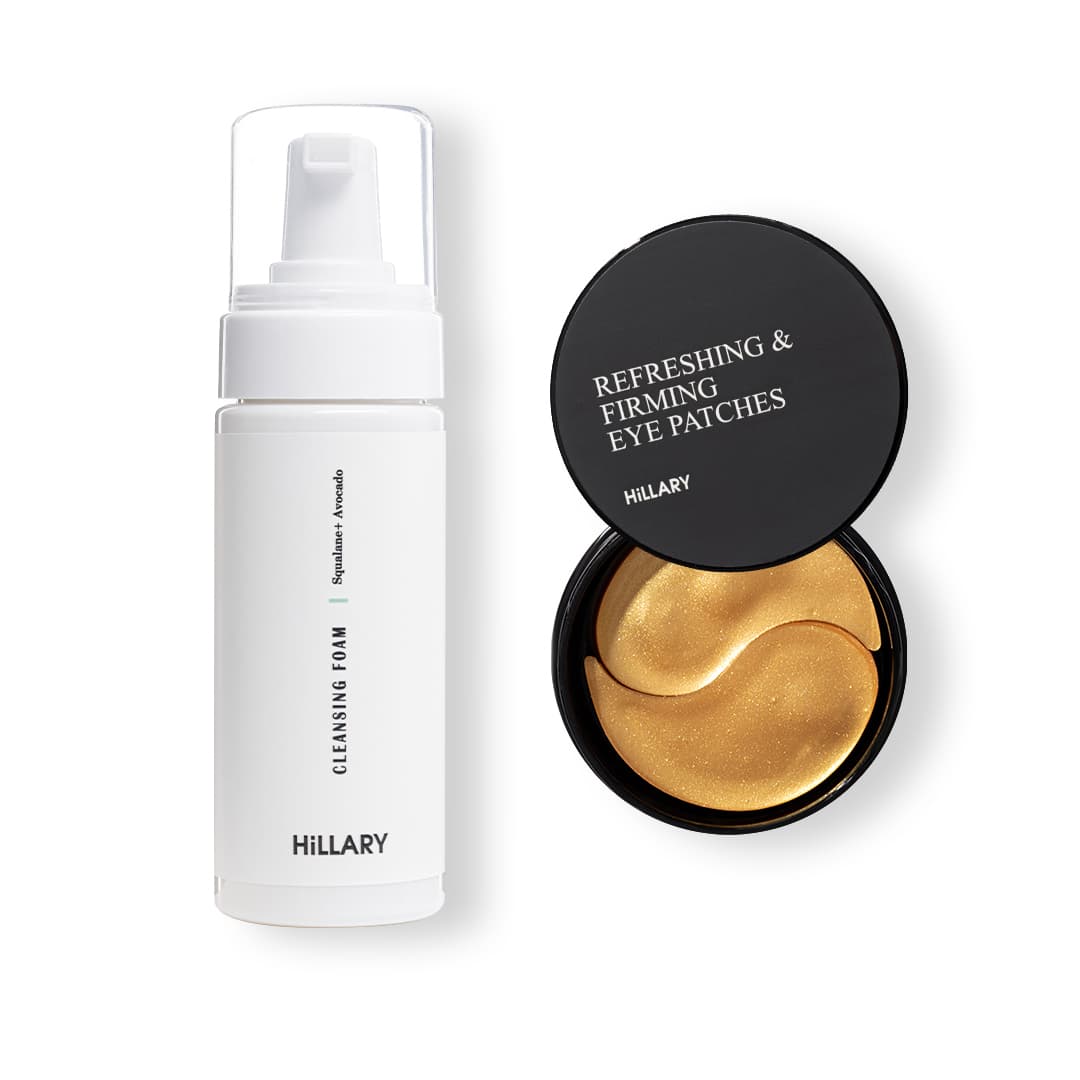 Патчі з вітаміном C та очищувальна пінка для сухої шкіри