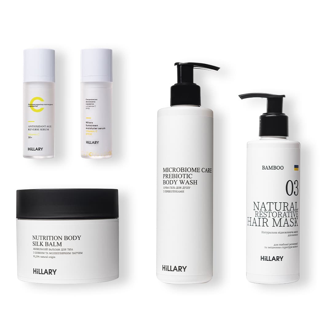 Подарунковий набір для щоденного догляду за обличчям, тілом і волоссям