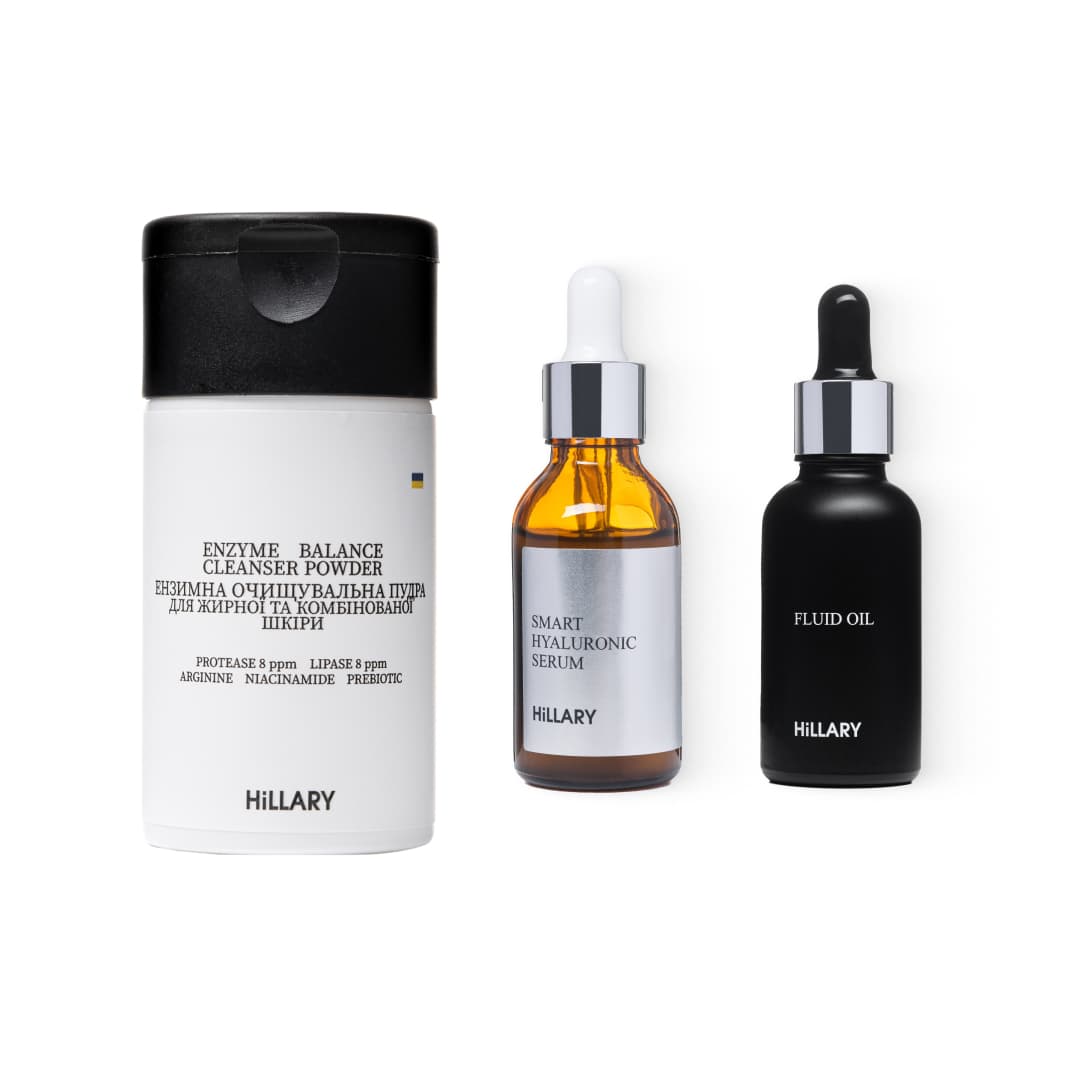 Комплекс ензимного очищення та зволоження для жирної та комбінованої шкіри з олійним флюїдом