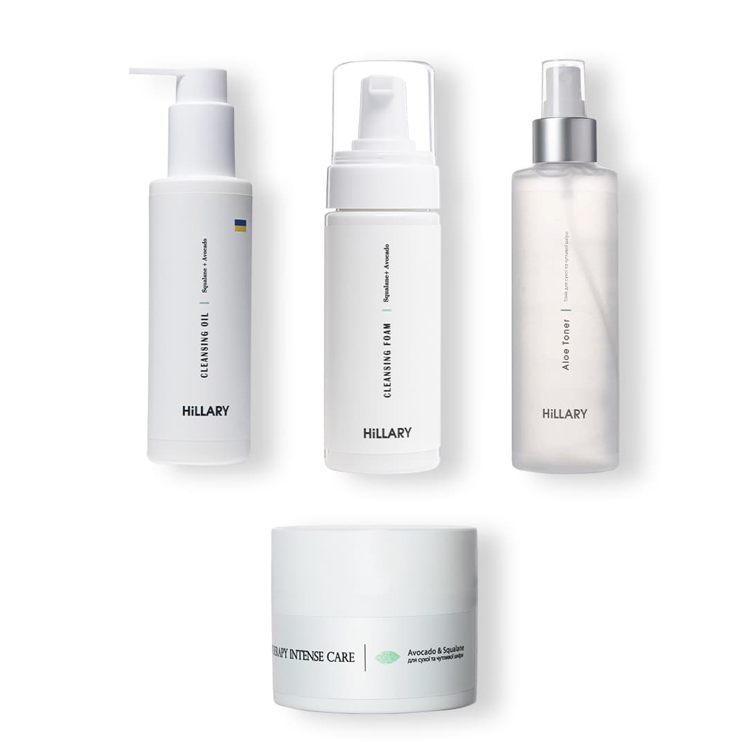 Набір базового догляду за сухою та чутливою шкірою