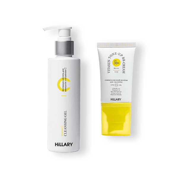 BB-крем для обличчя SPF30+ Ivory та гель для вмивання з вітаміном C