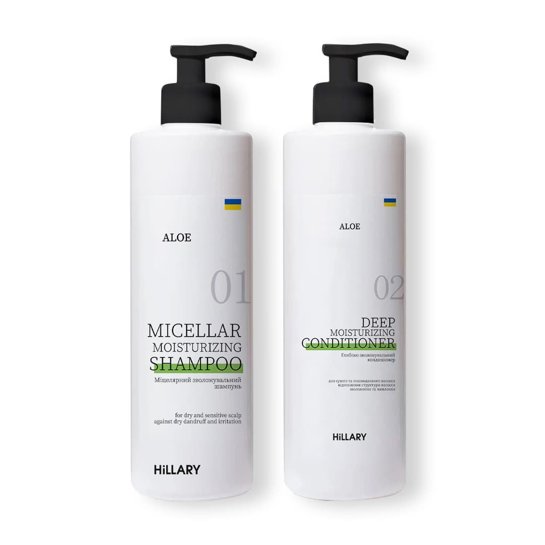 Шампунь і кондиціонер з алое для сухого та чутливого волосся, 500 мл