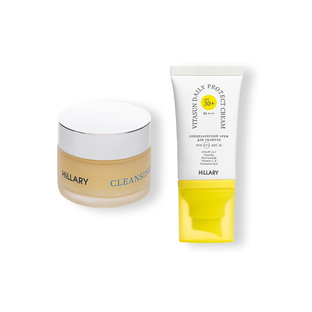 Набір для очищення шкіри та захисту від сонця: гель для вмивання з вітаміном C і SPF 30+