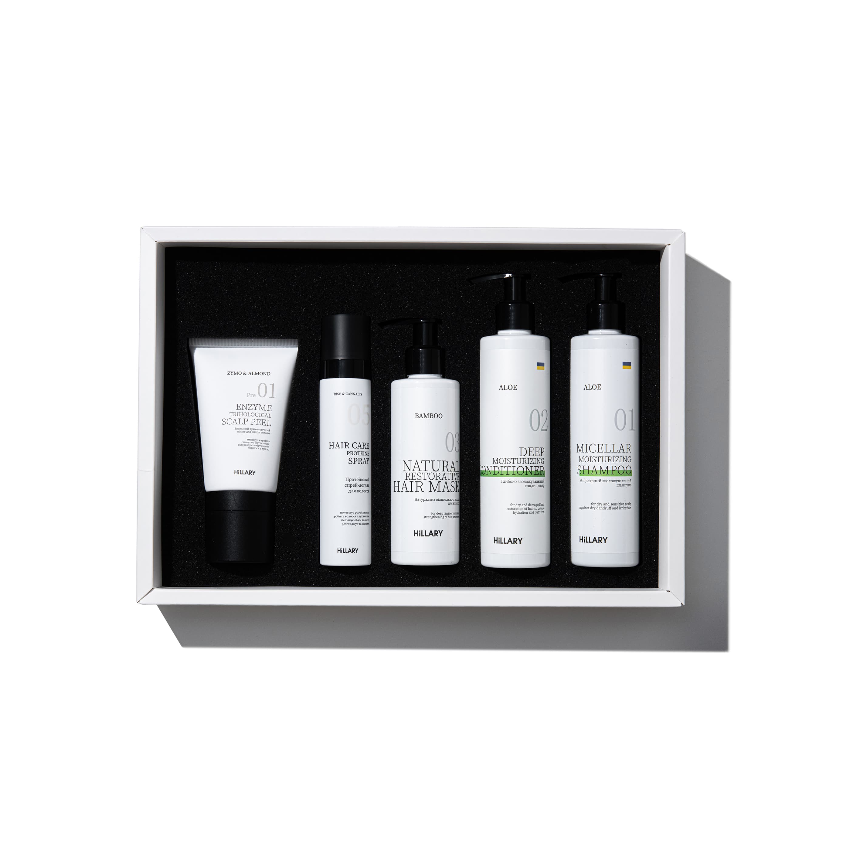 Комплекс для сухого та пошкодженого волосся з алое та маскою Bamboo