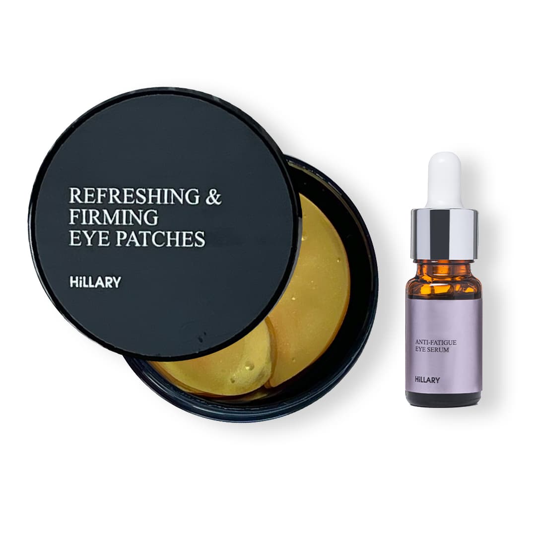 Патчі з вітаміном C та відновлювальна сироватка навколо очей