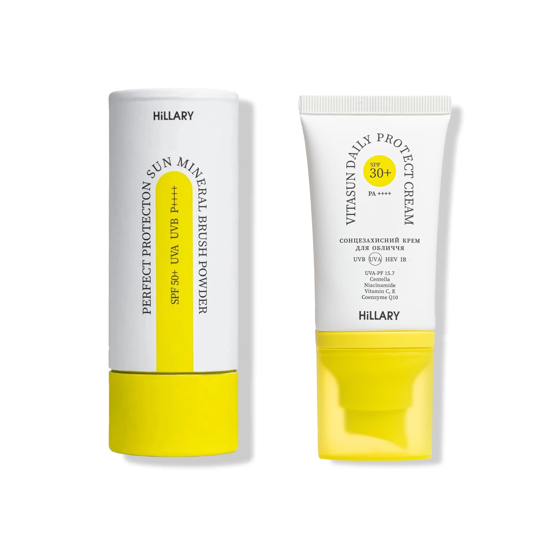 Сонцезахисний набір для обличчя SPF30+: прозора пудра і крем