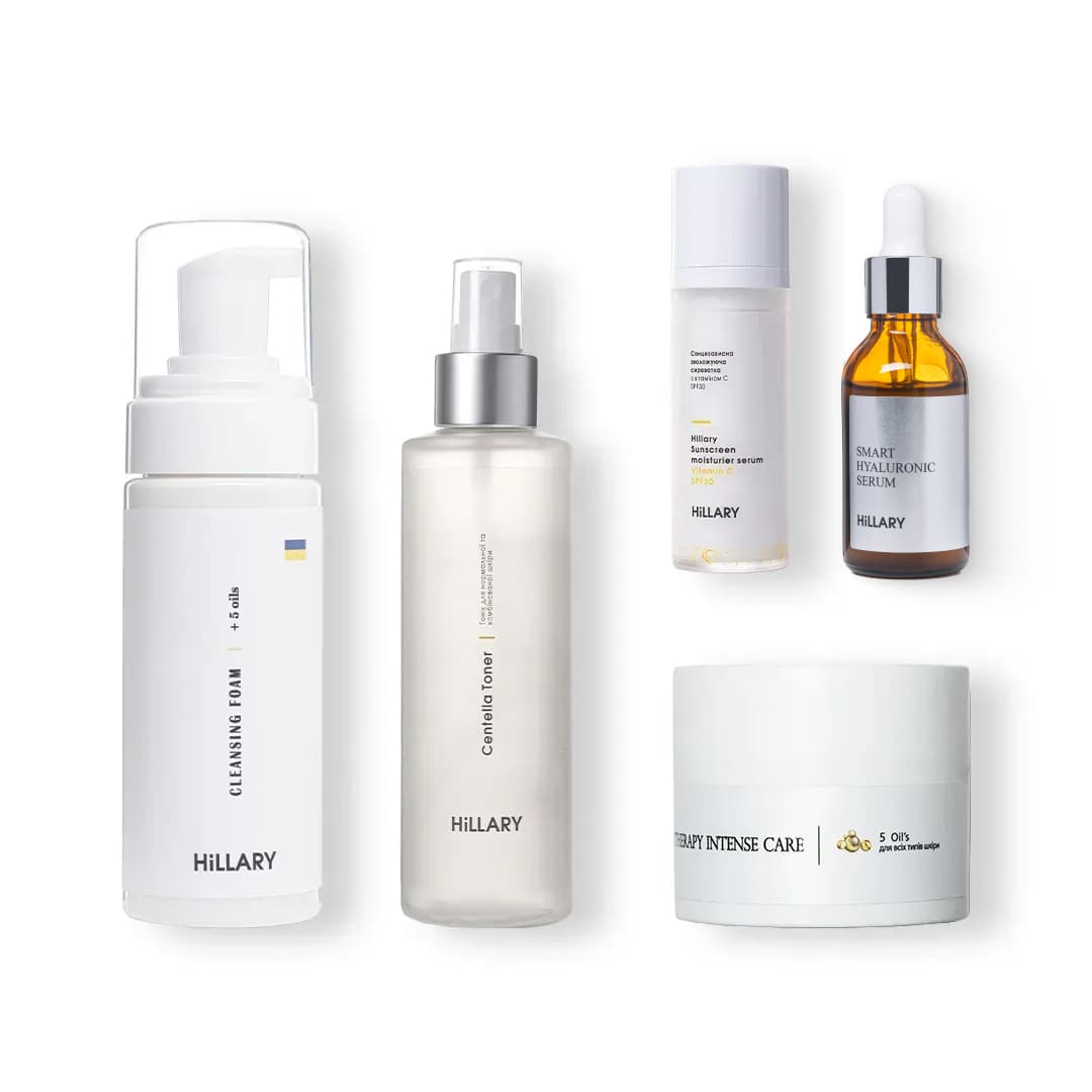 Набір для нормальної шкіри обличчя із сонцезахисною сироваткою SPF 30 та вітаміном C