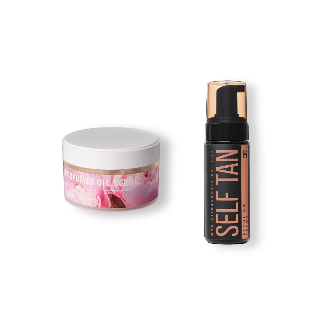 Мус-автозасмага для тіла та скраб для тіла