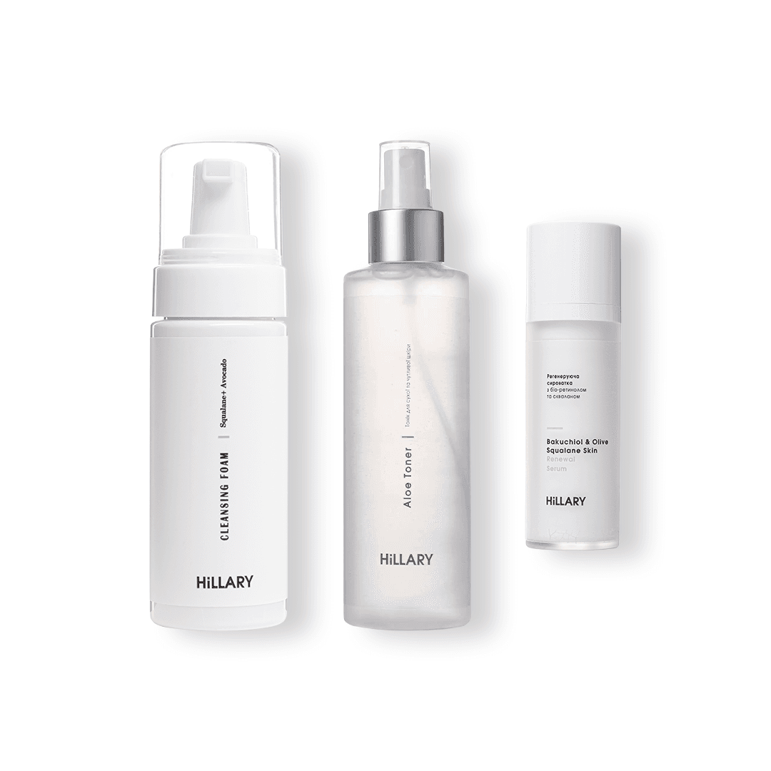 Набір для регенерації та очищення сухої та чутливої шкіри