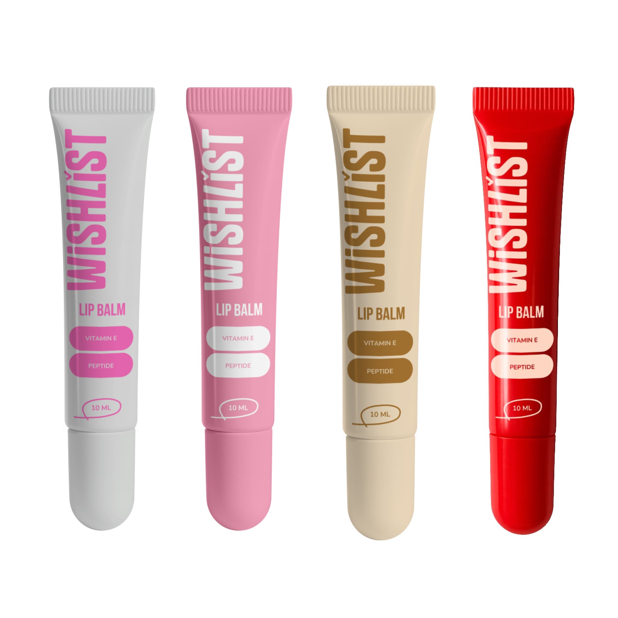 Набір 4 бальзамів-блисків для губ Blessed Honey, Crystal Sorbet, Sweet Candy та Velvet Coral