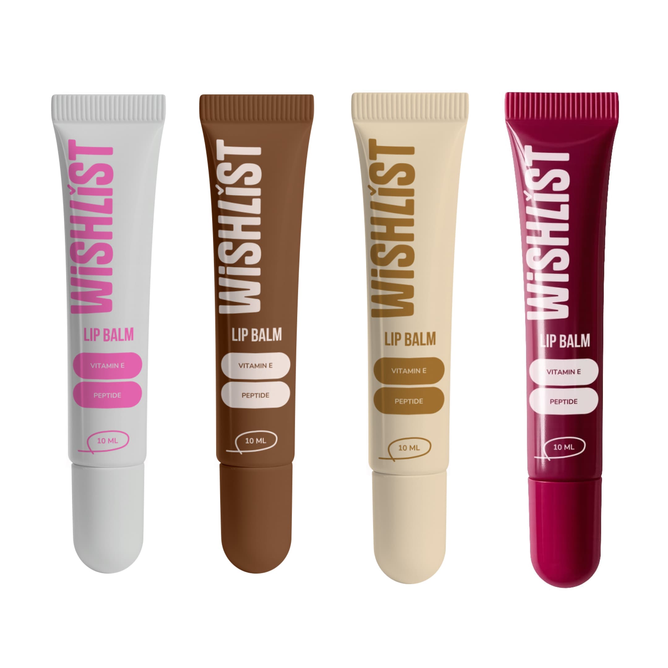 Набір 4 бальзамів-блисків для губ Espresso Noir, Ruby Nectar, Blessed Honey та Crystal Sorbet