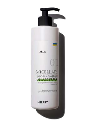 Міцелярний зволожувальний шампунь Aloe Hillary Aloe Micellar Moisturizing Shampoo, 500 мл