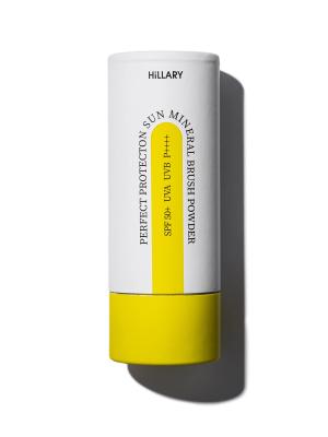 Сонцезахисна мінеральна пудра прозора з SPF 50+ Hillary Perfect Protection Sun Mineral Brush Powder Sheer Matte SPF 50+, 4г