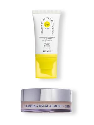 Очищувальний бальзам для зняття макіяжу + Сонцезахисний BB-крем для обличчя SPF30+ Nude