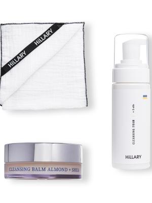 Набір для зняття макіяжу та очищення для нормального типу шкіри Hillary Cleansing Balm Almond