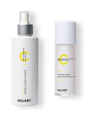 Крем-флюїд для інтенсивної ревіталізації шкіри + Стимулюючий тонік з вітаміном С Hillary Vitamin C