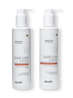 Шампунь + Кондиціонер проти випадіння волосся Hillary Serenoa & РР Hair Loss Control Shampoo